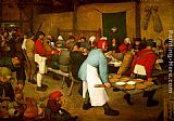Peasant wedding by Pieter the Elder Bruegel